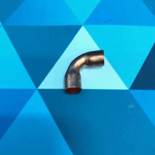 Угол медный 90гр. 1/4" (6мм.) пайка