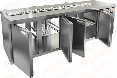 Стол охлаждаемый для салатов (саладетта)  HICOLD  SL2T-1111/GN (1/6)