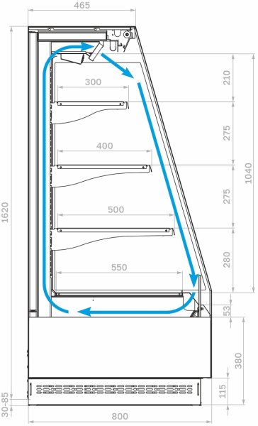 Витрина холодильная напольная ПОЛЮС F16-08 VM 1,0-2 (версия 2.0) (9006-9005)