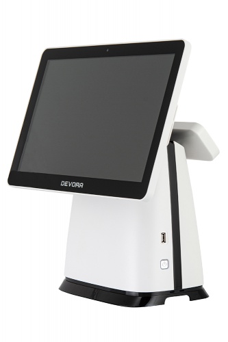 POS-терминал Devora 15", белый, с текстовым дисплеем, 4gb ssd MSR, WiFi, Windows 10 LTSB