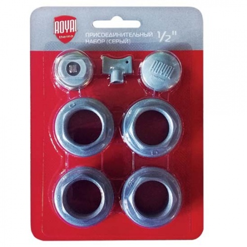 RT02.1-2 Royal Thermo Набор присоединительный 1/2 silver