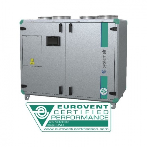 Приточно-вытяжная вентиляционная установка Systemair Topvex TX/C03 HWH-L-CAV-S