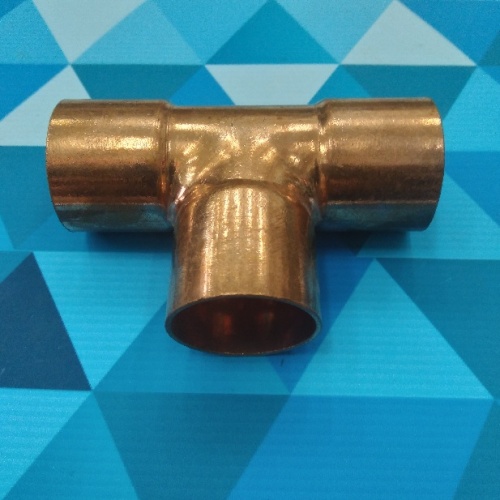 Тройник медный 1-1/8" (28,58 мм.) пайка