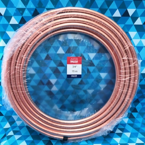 Труба медная Halcor 3/4 x 15,0 метров (толщина стенки 0,89мм) Греция