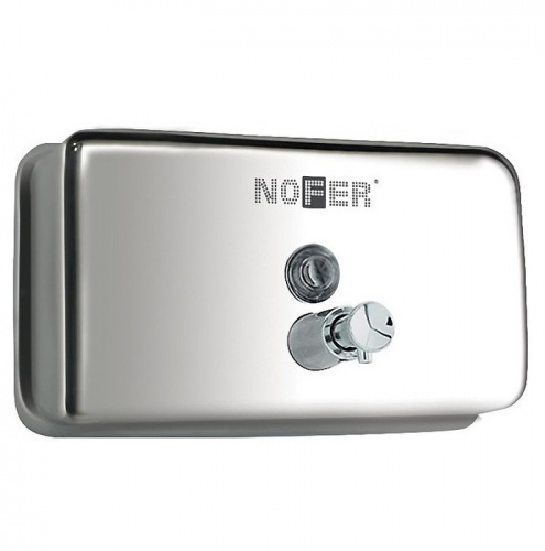 Дозатор жидкого мыла Nofer INOX горизонтальный 1200 мл