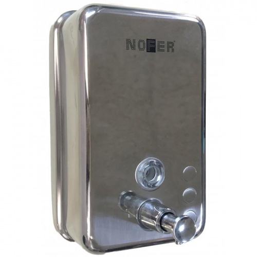 Дозатор жидкого мыла Nofer INOX с пластиком внутри 1200 мл глянец