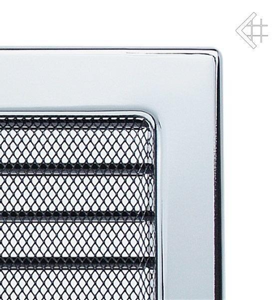 Вентиляционная решетка для камина Kratki 22х45 никелированная с жалюзи 22/45NX
