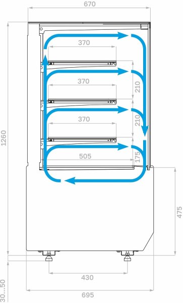 Витрина холодильная напольная ПОЛЮС KC70 VV 0,9-1 STANDARD (версия 2.0) (9005-0109)