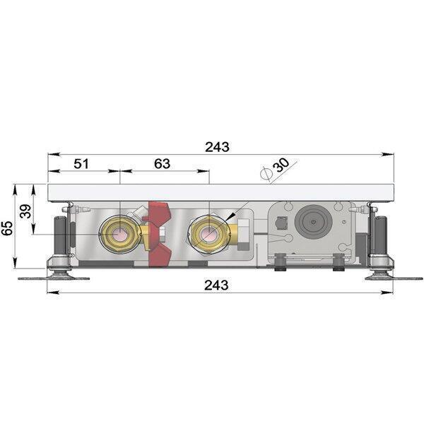 Внутрипольный конвектор длиной 1,1 м - 1,5 м Minib COIL-T60 1500