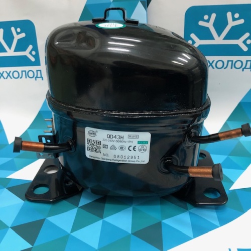 Компрессор (R134) Wansheng (110Вт) QD43H (LBP, 110Вт при -23.3C*/ASHRAE, 4,3см3)