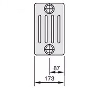 Стальной трубчатый радиатор 5-колончатый Zehnder Charleston 5030/32 №1270 3/4" RAL 9016