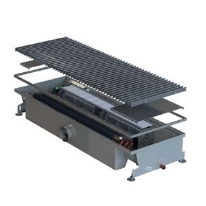 Внутрипольный конвектор длиной 1,1 м - 1,5 м Minib COIL-HCM AIR 1500