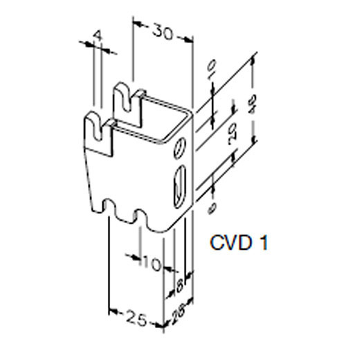 Настенная консоль Zehnder CVD 1 25/30 mm RAL 9016
