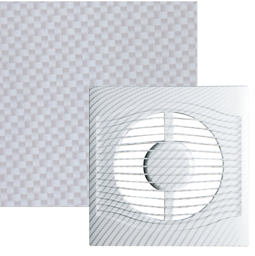 Вытяжка для ванной диаметр 100 мм ERA SLIM 4C white carbon