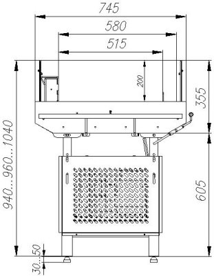 Витрина холодильная напольная ПОЛЮС PI07 VM 0,9-2 (9006)