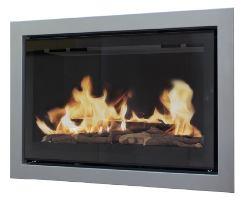Газовый камин KARMA STYLE Huge line 60 grey metallic