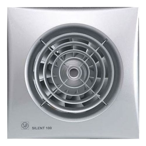 Вытяжка для ванной диаметр 100 мм Soler & Palau SILENT-100 CHZ SILVER