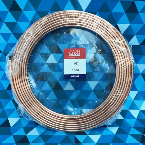 Труба медная Halcor 1/4 (6,35мм.) EN12735-1 бухта 15м. Греция