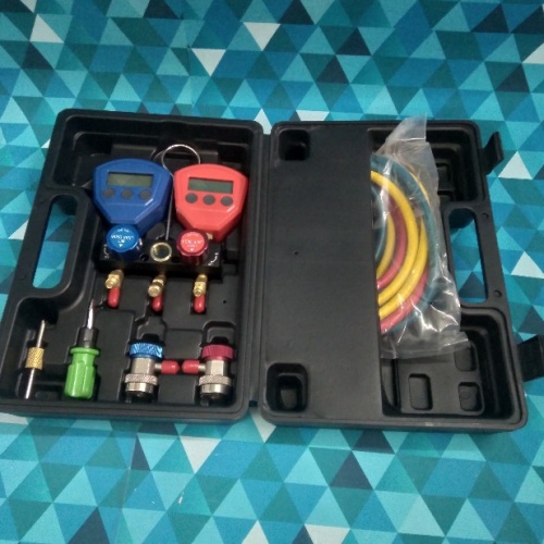 Электронный манометрический коллектор Hongsen HS-5200A (в кейсе) R22, R410, R407, R404, R134