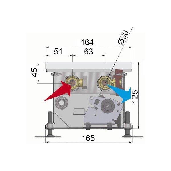 Внутрипольный конвектор длиной 1,1 м - 1,5 м Minib COIL-KT1 1500