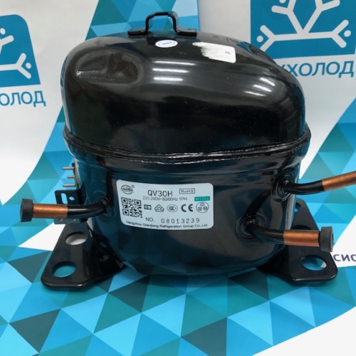 Компрессор (R134) Wansheng ( 90Вт) QV30H (N) (LBP, 90Вт при -23.3C*/ASHRAE, 3,3см3)
