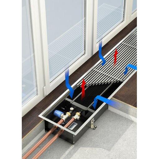 Внутрипольный конвектор длиной 1,1 м - 1,5 м Varmann Ntherm 180x200x1400