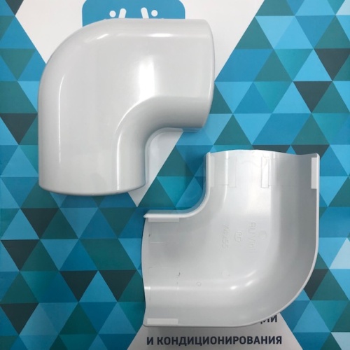 Поворот на 90 град. для короба "АРКТИКА" 74х55мм (белый) RUVinil