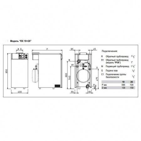 Напольный газовый котел Sime RX 19 CE IONO