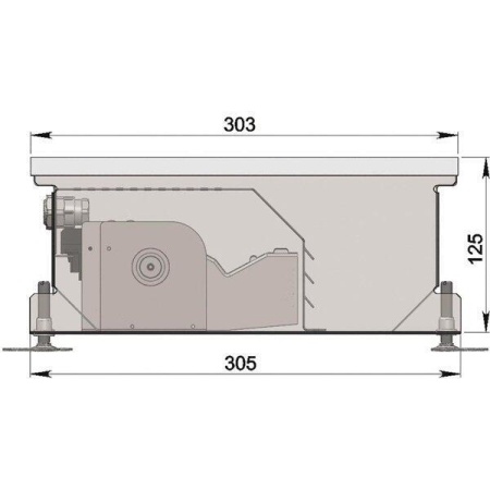 Внутрипольный конвектор длиной 1,1 м - 1,5 м Minib COIL-TE 1500