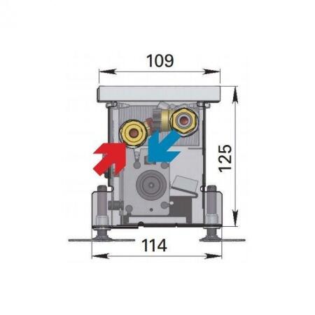 Внутрипольный конвектор длиной 1,1 м - 1,5 м Minib COIL-KT0 1250