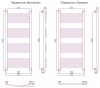 Водяной полотенцесушитель лесенка Сунержа Богема+ 1200x500