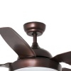Вентилятор с подсветкой Faro Leyte Brown