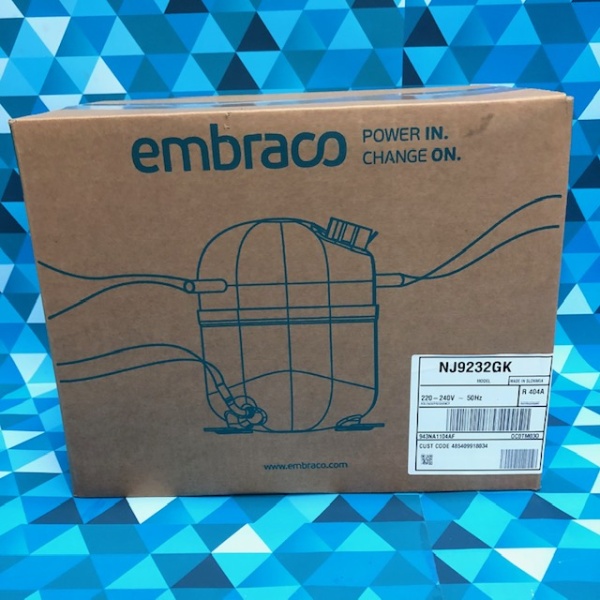Компрессор Embraco (MBP) NJ9232GK (R404, 4030Вт при +7,2C*/ASHRAE, 26,11см3) Словакия