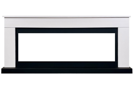 Каминокомплект Bergen 60 (Разборный) - Белый с черным с очагом Vision 60 LED