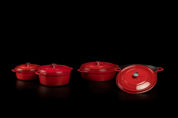 Неглубокая кастрюля HS Y KT 28 RED