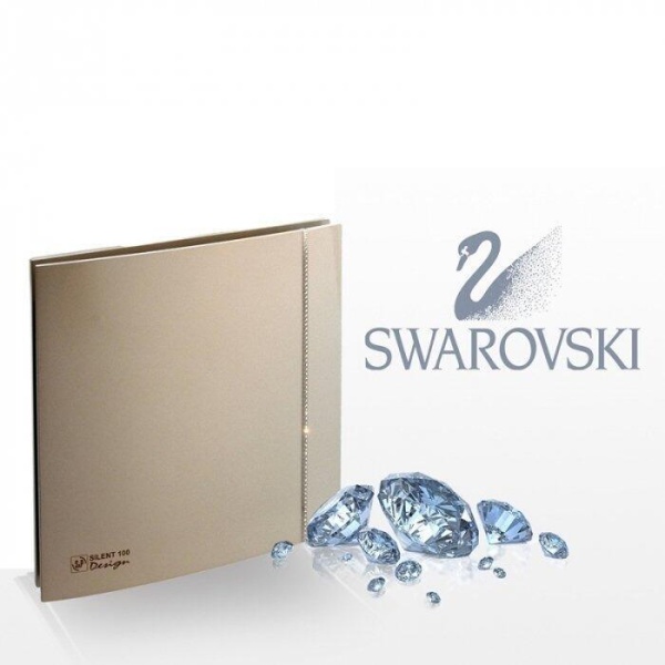 Вытяжка для ванной диаметр 100 мм Soler & Palau SILENT-100 CZ CHAMPAGNE SWAROVSKI DESIGN (230V 50)