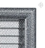 Вентиляционная решетка для камина Kratki 22х22 Оскар черная/хром с жалюзи 22OCSX