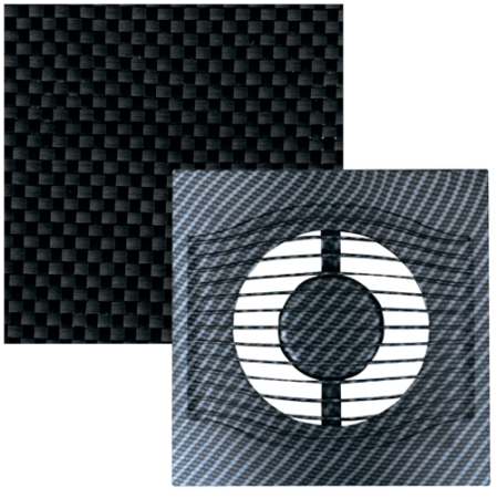 Вытяжка для ванной диаметр 100 мм ERA SLIM 4C black carbon