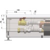 Внутрипольный конвектор длиной 1,1 м - 1,5 м Minib COIL-MT 1500