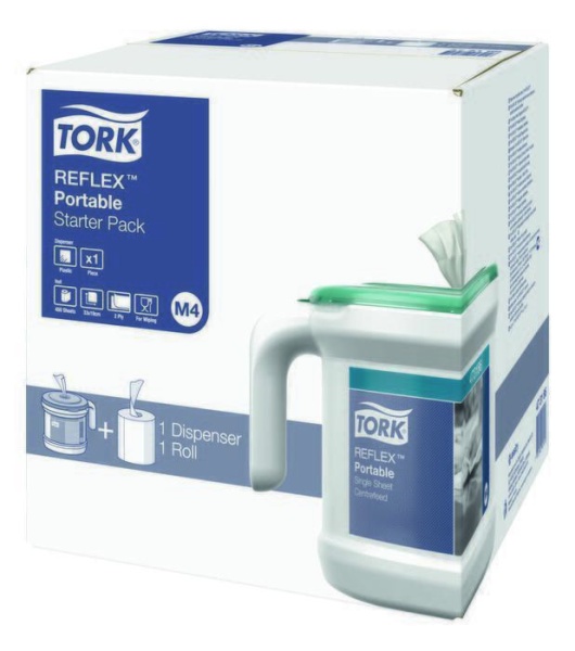 Диспенсер для бумажных полотенец Tork Reflextm переносной диспенсер белый