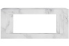 Каминокомплект Line 42 SFT White Marble (Разборный) - Белый мрамор с очагом Vision 42 LOG LED