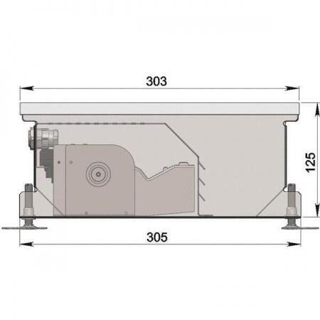 Внутрипольный конвектор длиной 2,1 м - 3 м Minib COIL-TE 2500