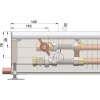 Внутрипольный конвектор длиной 1,1 м - 1,5 м Minib COIL-PO/4 1500