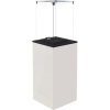 Газовый уличный обогреватель мощностью 8-10 кВт Kratki PATIO MINI/M/G31/37MBAR/B - белое стекло, с р