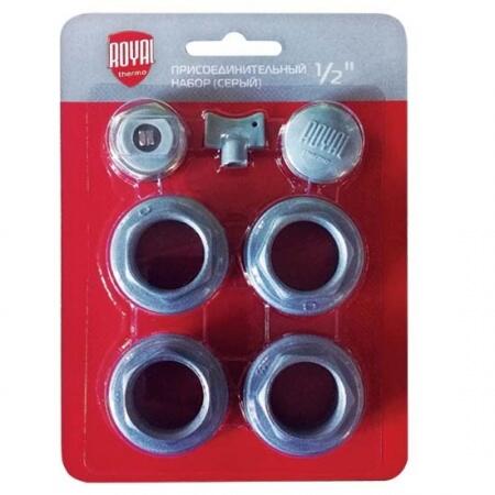 RT02.1-2 Royal Thermo Набор присоединительный 1/2 silver