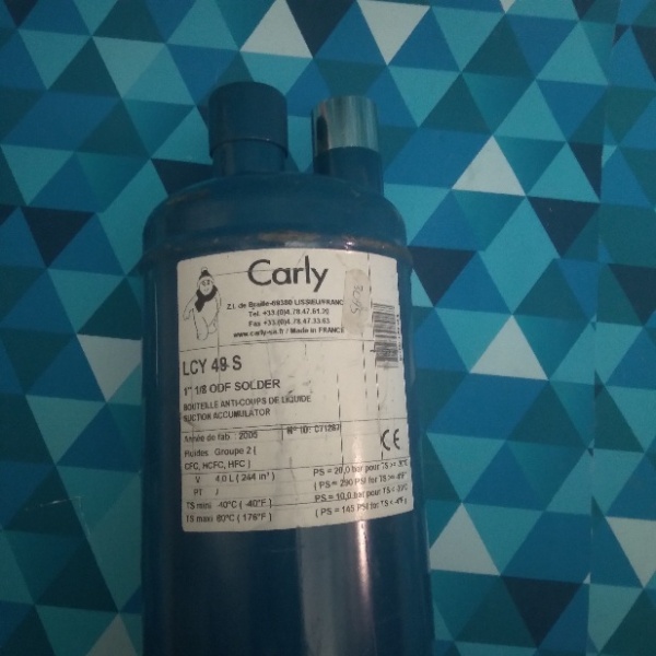 Аккумулятор линии всасывания Carly LCY 49 S (1-1/8", 28.57 мм., V/4,0л.) ID: C71287 Франция
