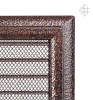 Вентиляционная решетка для камина Kratki 17х37 Оскар черная/медь с жалюзи 37OMIX