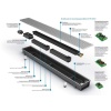 Внутрипольный конвектор длиной 1,1 м - 1,5 м Varmann Qtherm HK Mini 190x90x1400