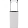 Газовый уличный обогреватель мощностью 8-10 кВт Kratki PATIO/M/G31/37MBAR/B - белое стекло, с ручным