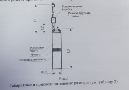 Насос погруж. скважинный Промэлектро (Водолей) БЦПЭУ 0.32-50У